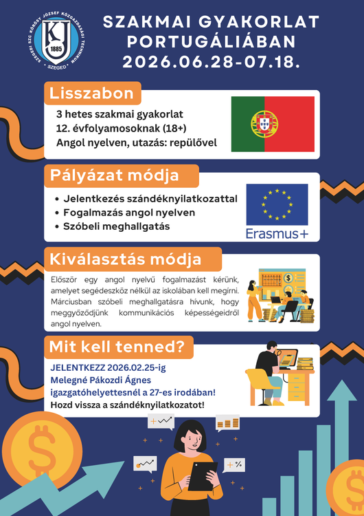 Szakmai gyakorlat Portugáliában