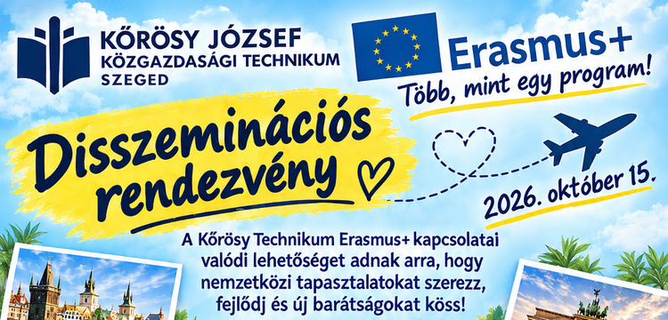 ERASMUS Disszeminációs rendezvény
