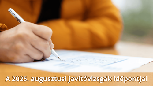 Javítóvizsgák időpontjai